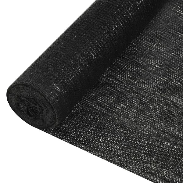 vidaXL Filet brise-vue Noir 1,5x25 m PEHD 150 g/m&sup2;
