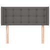 vidaXL T&ecirc;te de lit avec oreilles Gris 103x16x78/88 cm Similicuir