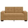 vidaXL | Canap&eacute; deux places | avec coussin Marron Velours
