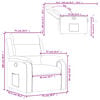 vidaXL Fauteuil inclinable en tissu gris clair