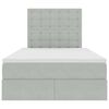 vidaXL Lit avec rangement et LED Gris clair 120 x 190 cm Velours
