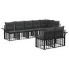 vidaXL Ensemble de canap&eacute;s d'ext&eacute;rieur 8 pc Noir et Gris fonc&eacute;