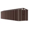 vidaXL Abri de jardin marron 191x810x198 cm acier galvanis&eacute;