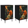 vidaXL Table de chevet ZAANDAM 2 pc Ch&ecirc;ne noir 36 x 33 x 61 cm