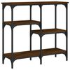 vidaXL Table console ch&ecirc;ne marron 80x29x75 cm Bois d'ing&eacute;nierie