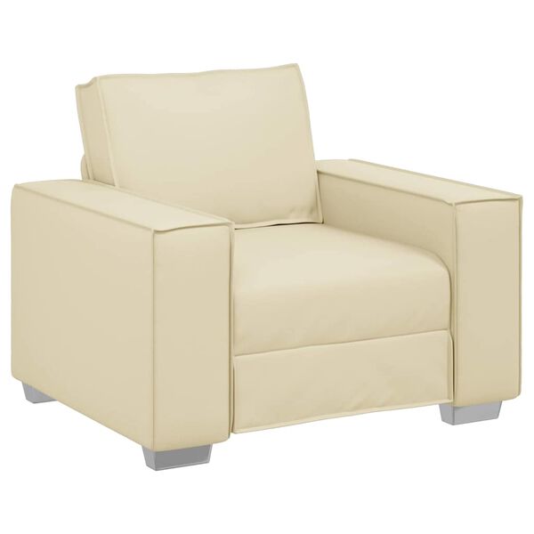 vidaXL Canap&eacute; Cr&egrave;me 99 x 80 x 84 cm tissu