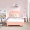 vidaXL Cadre de lit pour enfants avec t&ecirc;te de lit Rose 80 x 160 cm