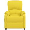 vidaXL Fauteuil de massage Jaune clair Tissu