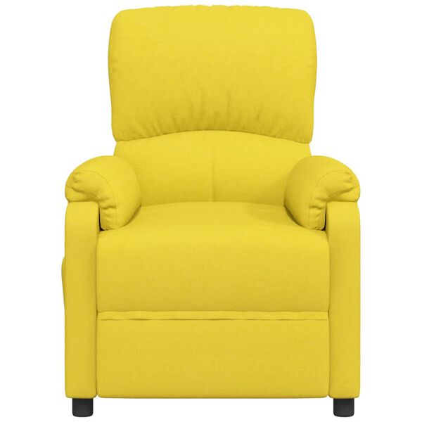 vidaXL Fauteuil de massage Jaune clair Tissu