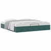 vidaXL Cadre de lit ottoman sans matelas vert foncé 200x200 cm velours