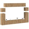 vidaXL Ensemble de meuble TV mural 8 pcs ch&ecirc;ne artisanal