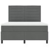 vidaXL Lit &agrave; ressorts avec matelas Gris fonc&eacute; 160 x 200 cm tissu