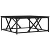 vidaXL Table basse noir 70x70x30 cm bois d'ing&eacute;nierie