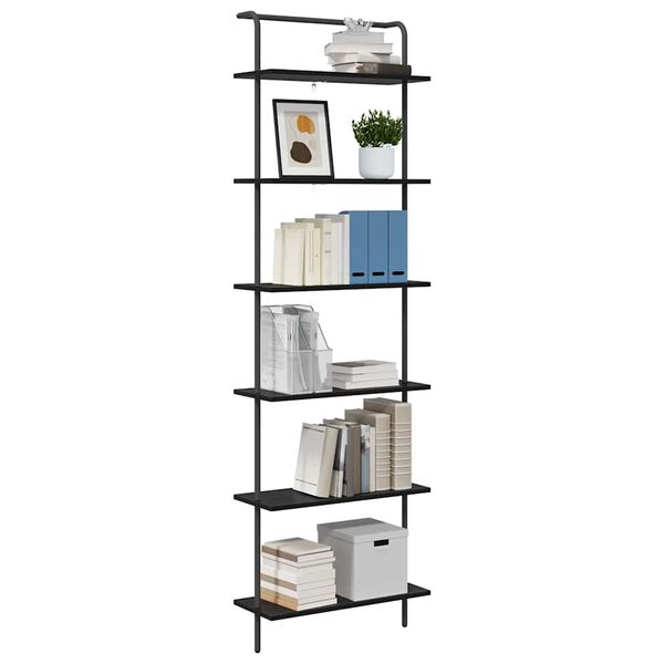 vidaXL &Eacute;tag&egrave;re Ch&ecirc;ne noir 60 x 24 x 203 cm Bois d'ing&eacute;nierie