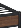 vidaXL Cadre de lit en m&eacute;tal sans matelas ch&ecirc;ne marron 100x190 cm