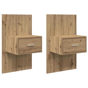 vidaXL Cabinet de chevet 2 pc Ch&ecirc;ne artisanal 50 x 32,5 x 80cm