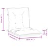vidaXL Coussins de chaise &agrave; dossier bas lot de 4 cr&egrave;me m&eacute;lang&eacute; tissu