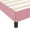 vidaXL Lit &agrave; ressorts avec matelas Rose 100 x 220 cm tissu