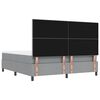 vidaXL Lit &agrave; ressorts avec matelas Gris clair 180 x 200 cm tissu