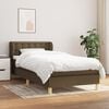 vidaXL Sommier &agrave; lattes de lit avec matelas Marron fonc&eacute; 90x200 cm