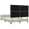 vidaXL Lit &agrave; ressorts avec t&ecirc;te de lit Gris clair 140 x 190 cm Velours