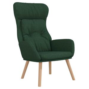 vidaXL Chaise de relaxation Vert fonc&eacute; Tissu