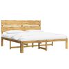 vidaXL Cadre de lit double avec t&ecirc;te de lit ROSTOCK Blanc 200 x 200 cm