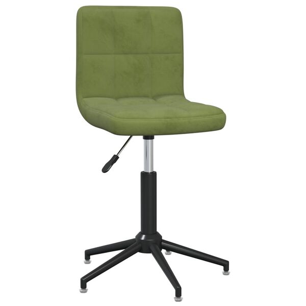 vidaXL Chaises pivotantes &agrave; manger lot de 4 Vert clair Velours