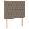 vidaXL Sommier &agrave; lattes de lit avec matelas Taupe 90x190 cm Tissu