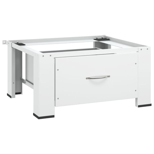 vidaXL Socle pour machine &agrave; laver avec tiroir Blanc