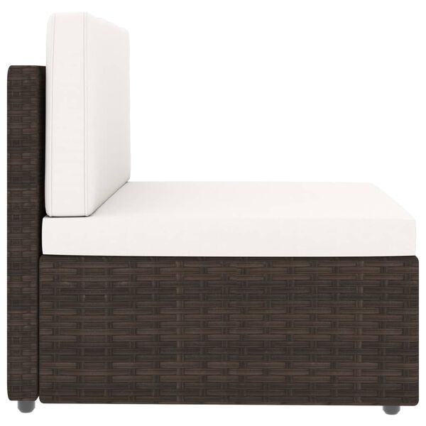vidaXL Salon de jardin 10 pcs R&eacute;sine tress&eacute;e Marron