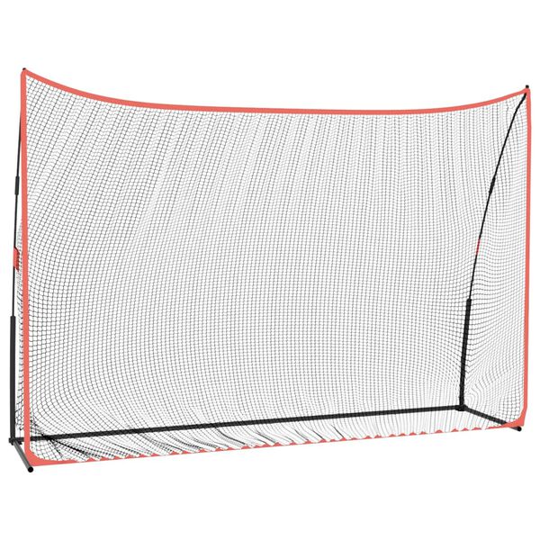 vidaXL Filet d'entra&icirc;nement de golf noir/rouge 305x91x213 cm polyester