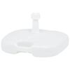 vidaXL Socle de parasol rempli de sable/d'eau 16 L Blanc Plastique