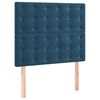 vidaXL Sommier &agrave; lattes de lit et matelas et LED Bleu fonc&eacute; 90x190 cm
