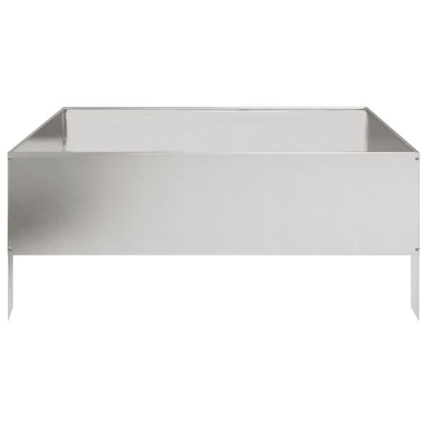vidaXL Lit sur&eacute;lev&eacute; de jardin 100x100x25 cm acier inoxydable