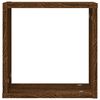 vidaXL &Eacute;tag&egrave;res murales sous forme cube 4 pcs ch&ecirc;ne marron 30x15x30cm
