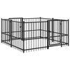 vidaXL Enclos de chien ext&eacute;rieur Noir 192 x 192 x 100 cm Acier