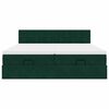 VidaXL Cadre de lit ottoman avec matelas vert fonc&eacute; 180x200cm velours