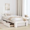 vidaXL Cadre de lit avec t&ecirc;te de lit Blanc 80 x 200 cm Pin massif