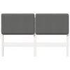 vidaXL T&ecirc;te de lit capitonn&eacute;e Blanc et gris clair 140 cm Pin massif