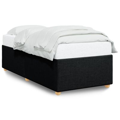 vidaXL Cadre de lit sans matelas noir 80x200 cm tissu