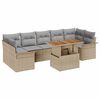vidaXL Ensemble de canap&eacute; de jardin 8 pc beige et gris clair