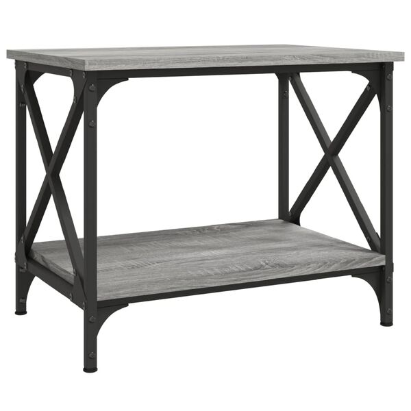 vidaXL Table d'appoint Sonoma gris 55x38x45 cm Bois d'ing&eacute;nierie