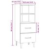 vidaXL Buffet Sonoma gris 34,5x34x90 cm Bois d'ing&eacute;nierie