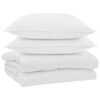 vidaXL Couette avec oreiller 3 pc Blanc Microfibre