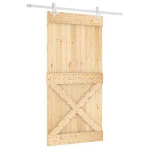 vidaXL Porte coulissante Naturel et Blanc 100 x 210 cm