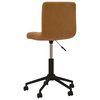 vidaXL Chaise pivotante de salle &agrave; manger Marron Velours