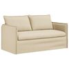 vidaXL Canap&eacute; 140cm 2 pcs Cr&egrave;me M&eacute;tал