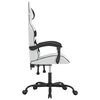 vidaXL Chaise de jeu Blanc et noir Similicuir