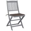 vidaXL Chaises pliables d'ext&eacute;rieur lot de 6 et coussins Bois d'acacia
